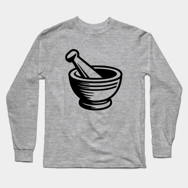 Mortar and Pestle Long Sleeve T-Shirt by KayBee Gift Shop